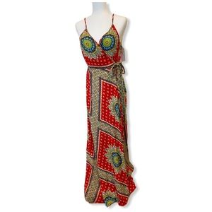 Band of Gypsies Vivian Maxi Wrap Dress NWT Medium